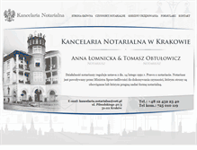 Tablet Screenshot of kancelarianotarialnakrakow.com.pl